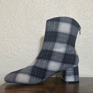 Plaid booties